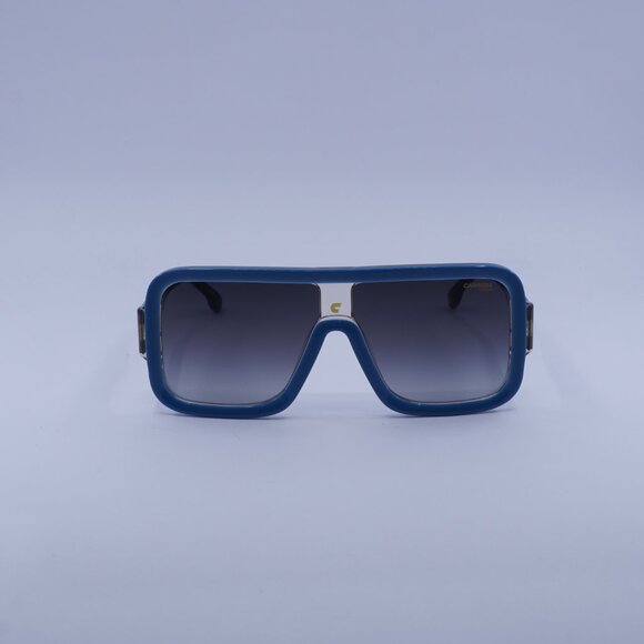 Carrera FLAGLAB 14 0YRQ 9O Sunglasses Blue Beige Shield Frame, Grey Lenses - Picture 2 of 11